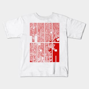 Yokohama, Japan City Map Typography - Oriental Kids T-Shirt